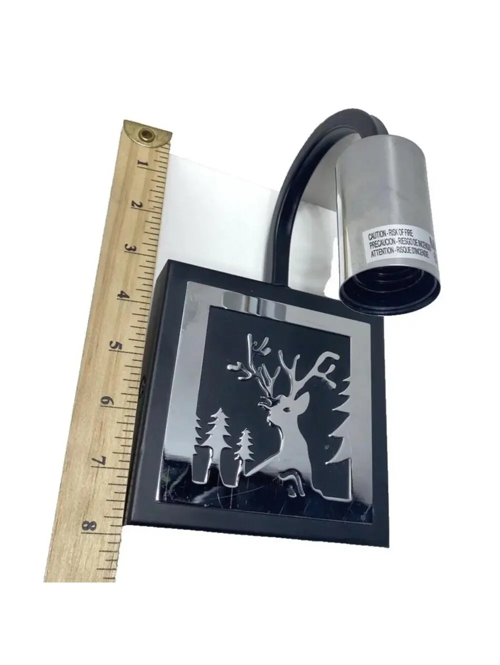 Deer Wall Mounted Cabin Cottage Light Brand New As Is Silver Accent Details